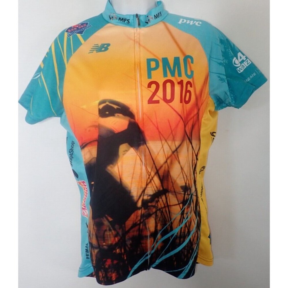 New Balance Pan Mass Challenge Cycling Jersey Women‎ XL Full Zip 2016